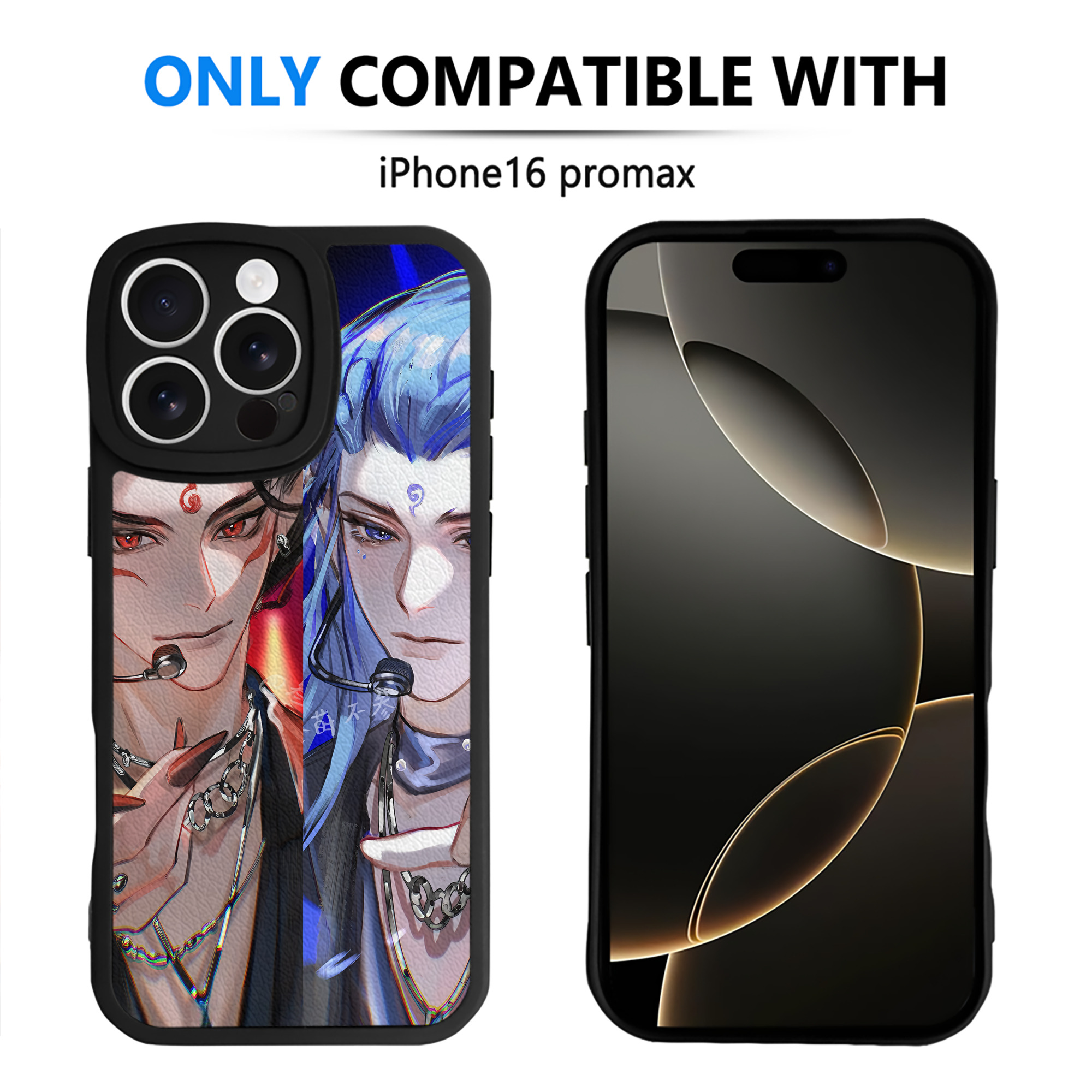（画像用） Ne Zha 2 ナタ 魔童の大暴れ 【iPhone 16シリーズ対応】シリコンスマホケース（レザー調） 材質：シリコン
